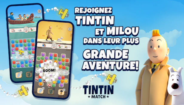 Tintin Match 3 - jeu gratuit